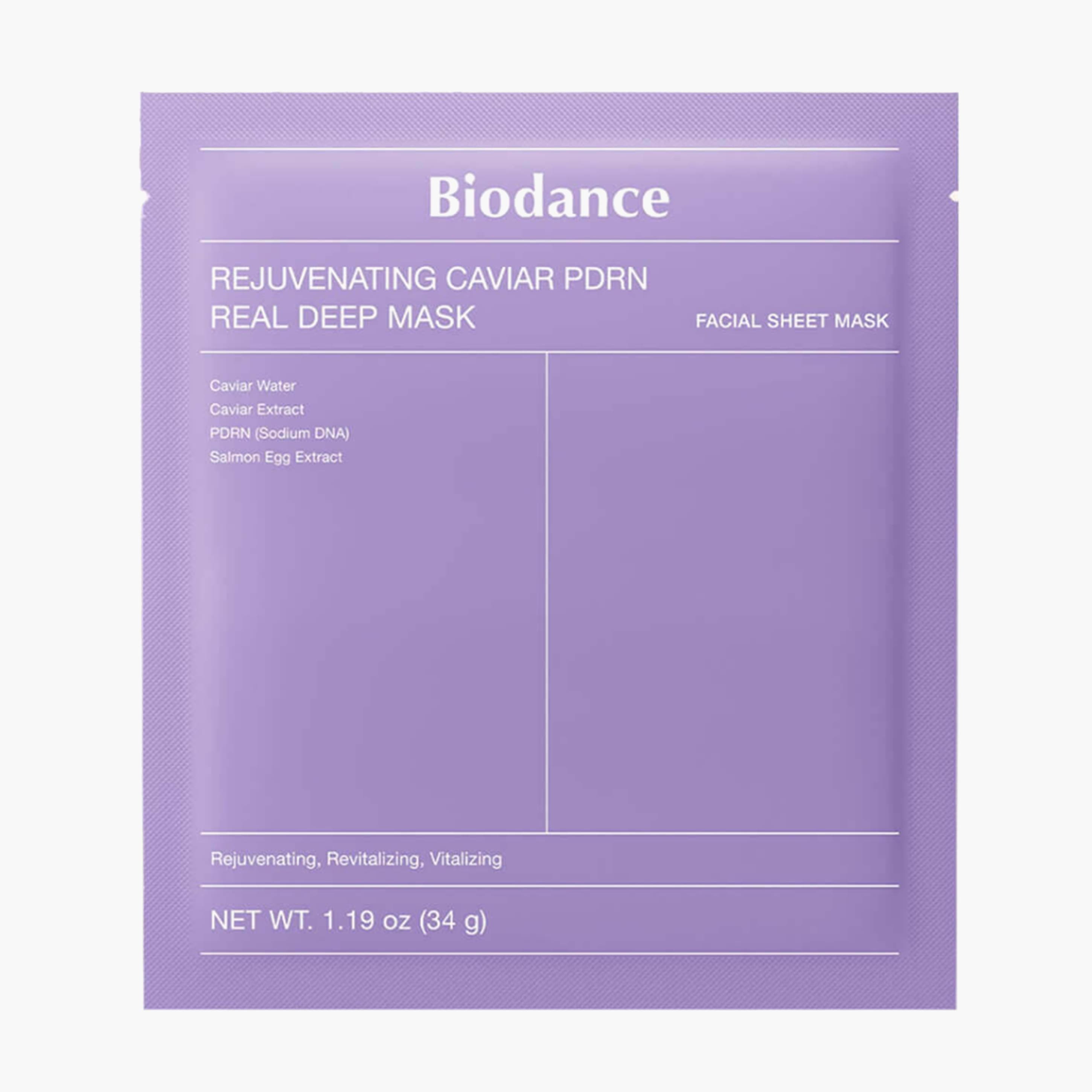 Маска омолаживающая с экстрактом икры | Biodance Rejuvenating Caviar PDRN Real Deep Mask 34g