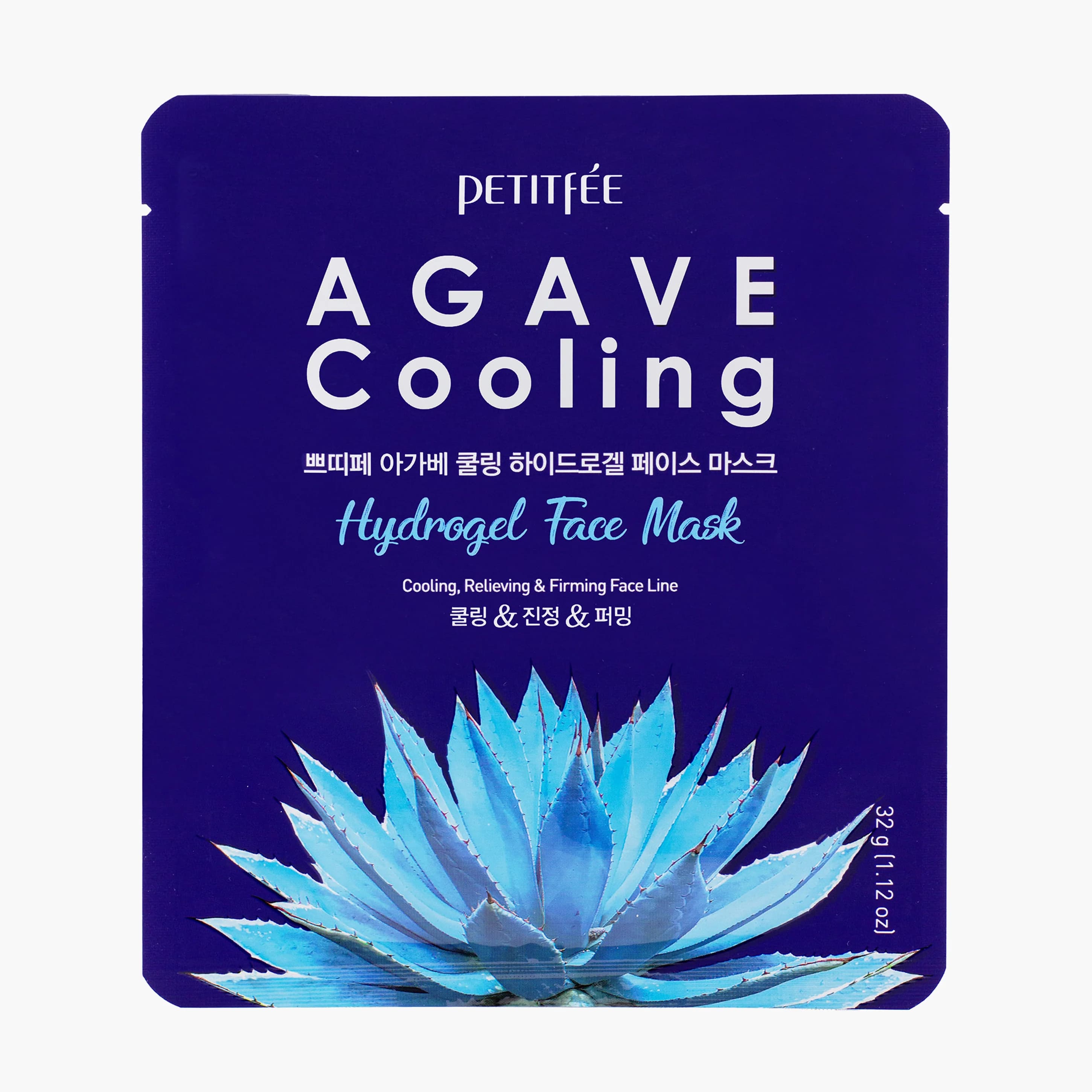 Охлаждающая гидрогелевая маска с экстрактом агавы | Petitfee agave cooling hydrogel eye mask 32 g