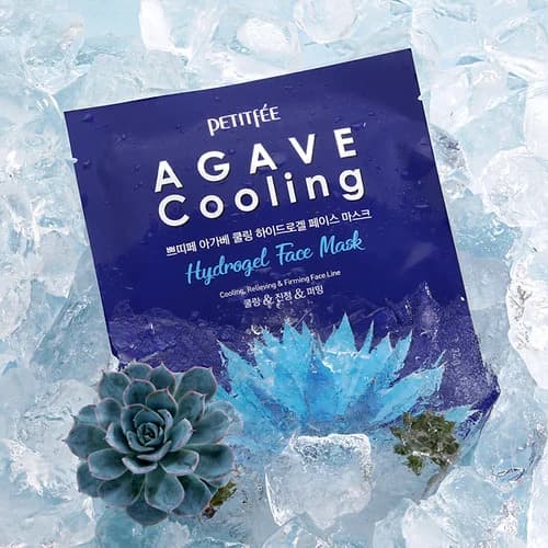 Охлаждающая гидрогелевая маска с экстрактом агавы | Petitfee agave cooling hydrogel eye mask 32 g - фото 3