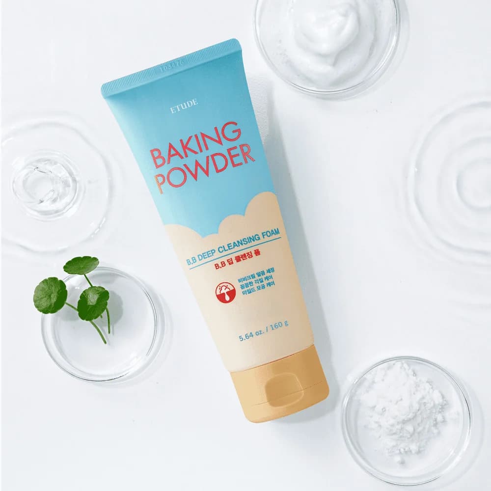 Пенка для глубокого очищения и удаления ВВ крема с содой | Etude House Baking Powder BB Deep Cleansing Foam 160 ml