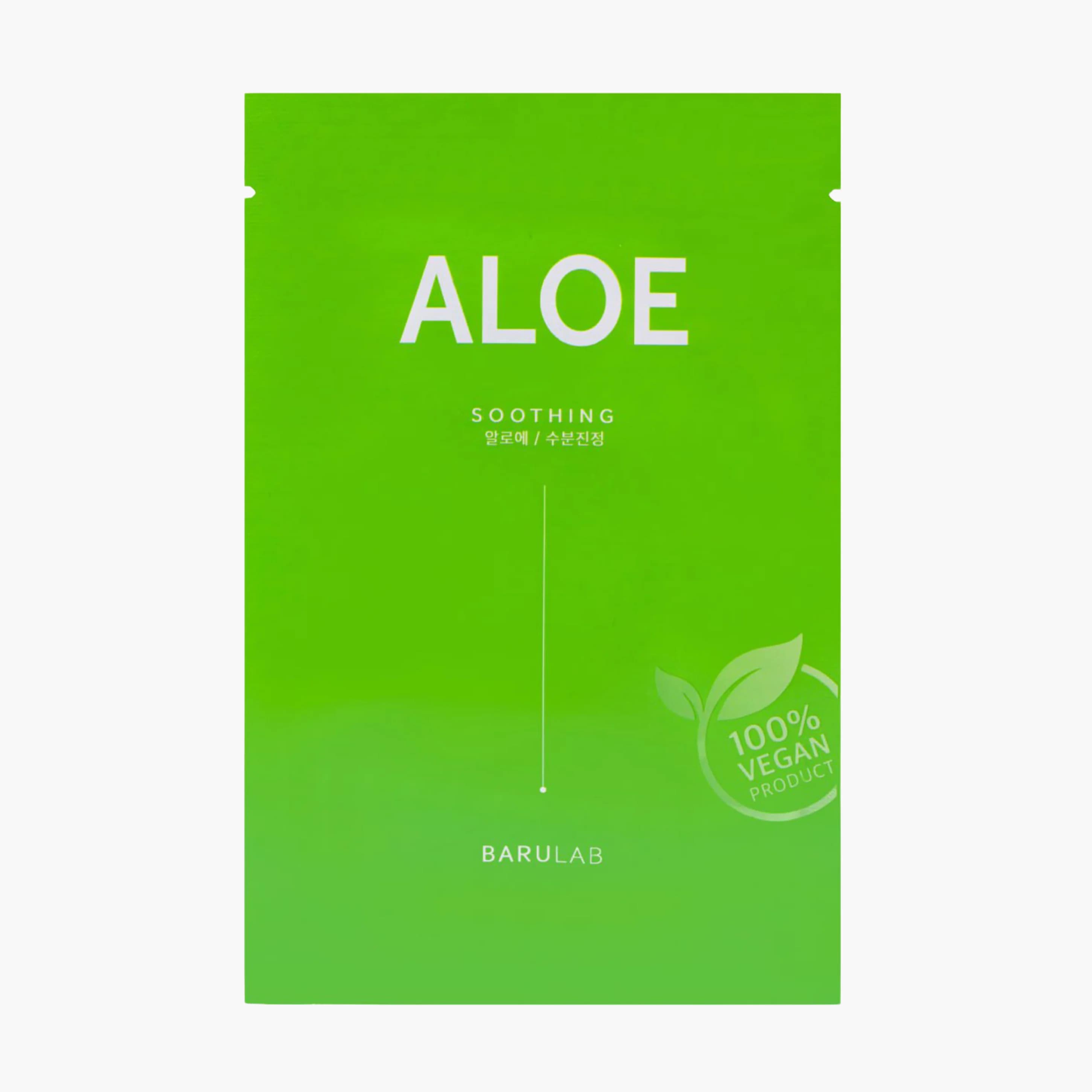 Маска тканевая веганская успокаивающая с алоэ | Barulab The Clean Vegan Aloe Mask 23 g 