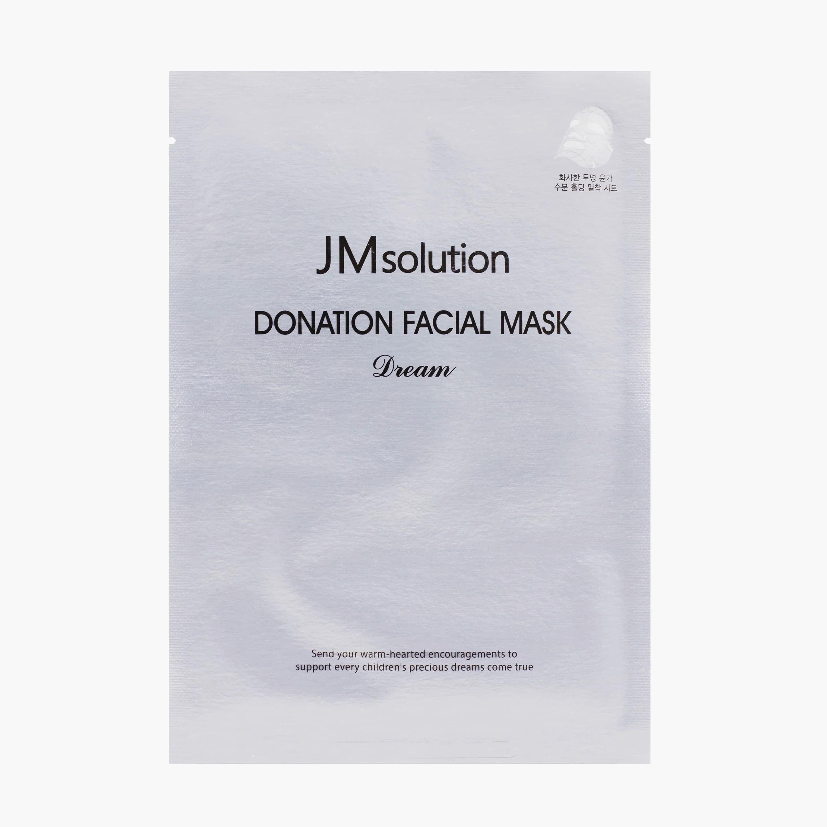 Тканевая маска для осветления кожи с пептидами | JMsolution Donation Facial Mask Dream 37 ml