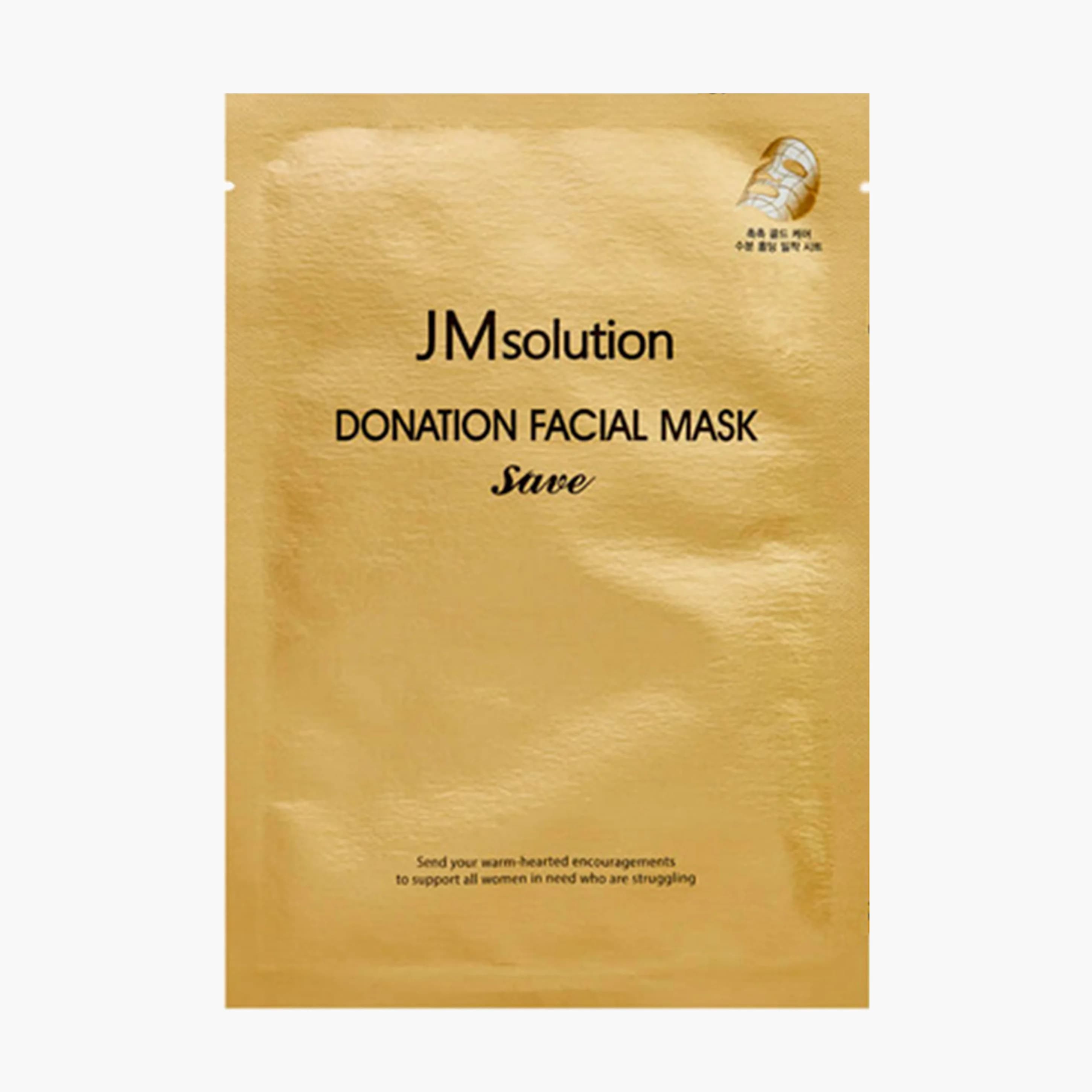 Укрепляющая тканевая маска с золотом и пептидами | JMsolution Donation Facial Mask Save 37 ml