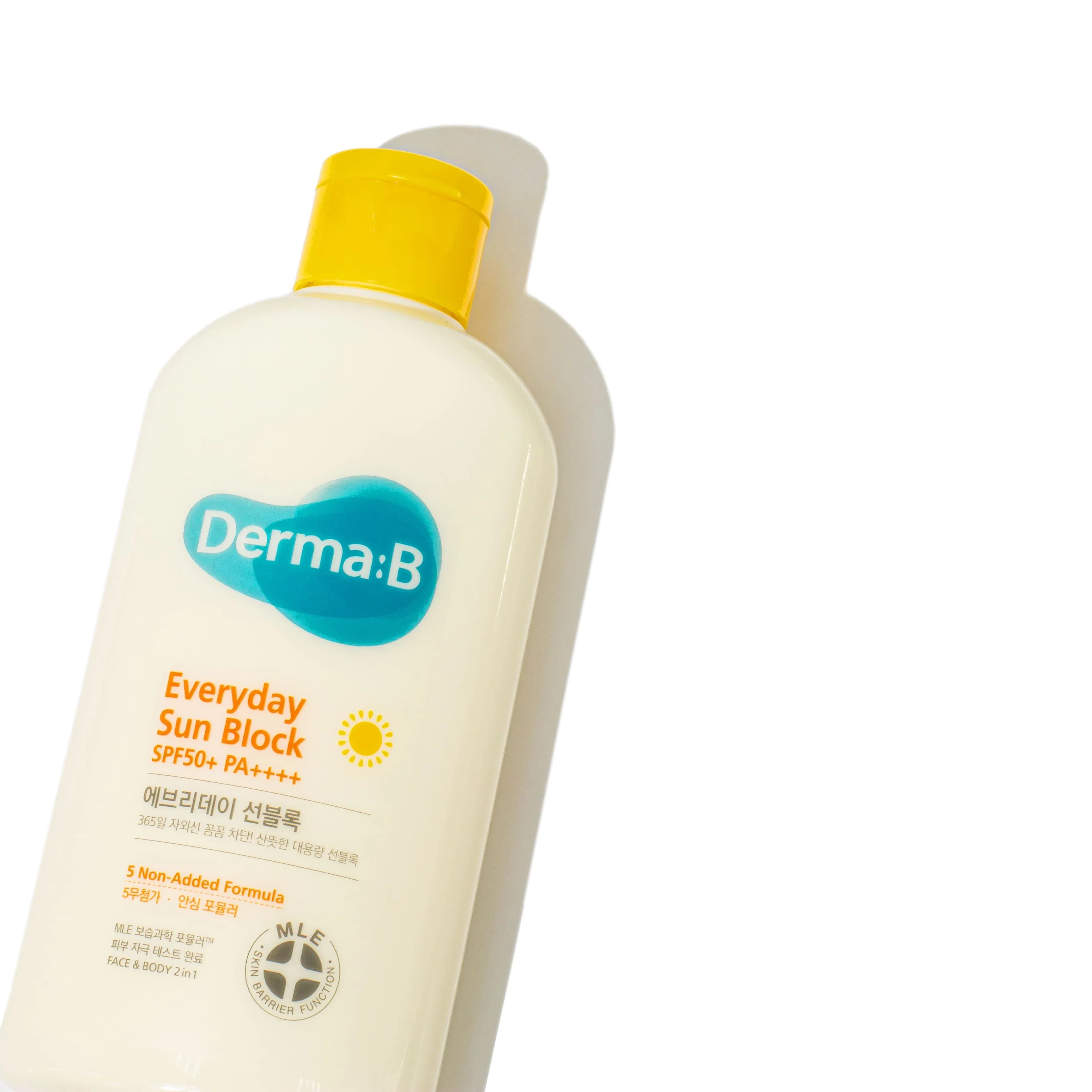 Крем солнцезащитный | Derma:B Sun Block SPF50+ PA++++ 200 ml - фото 2
