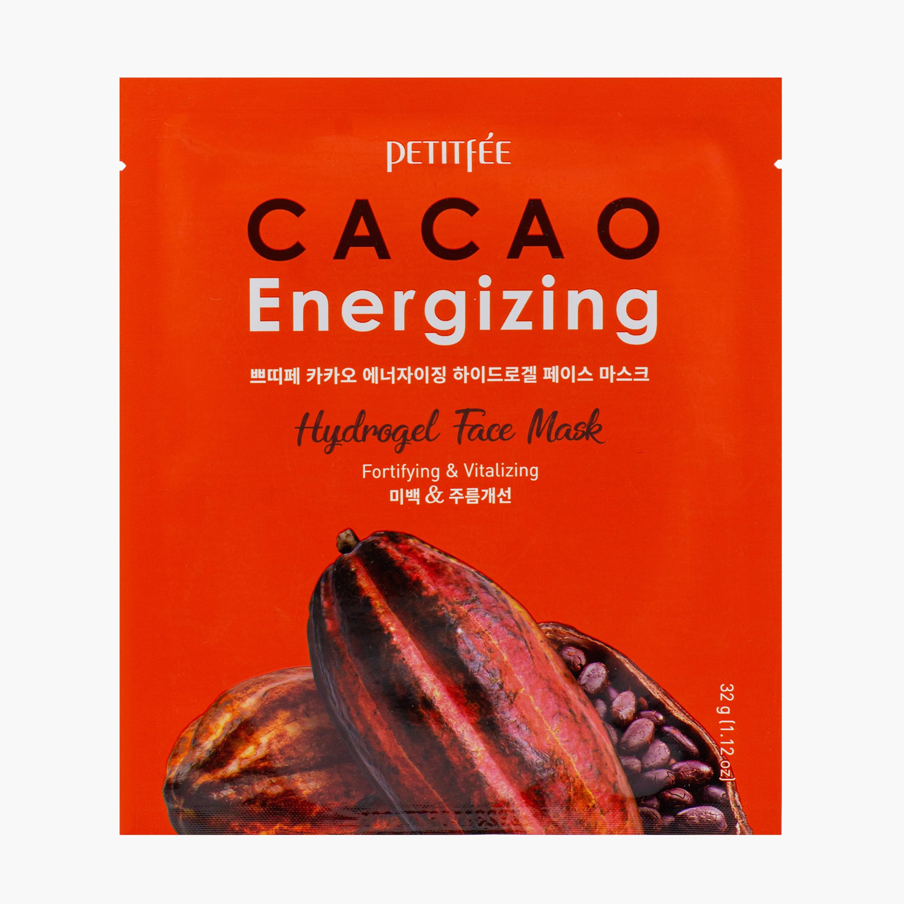 Тонизирующая гидрогелевая маска для лица с какао | Petitfee Cacao Energizing Hydrogel Face Mask Pack 32 g 
