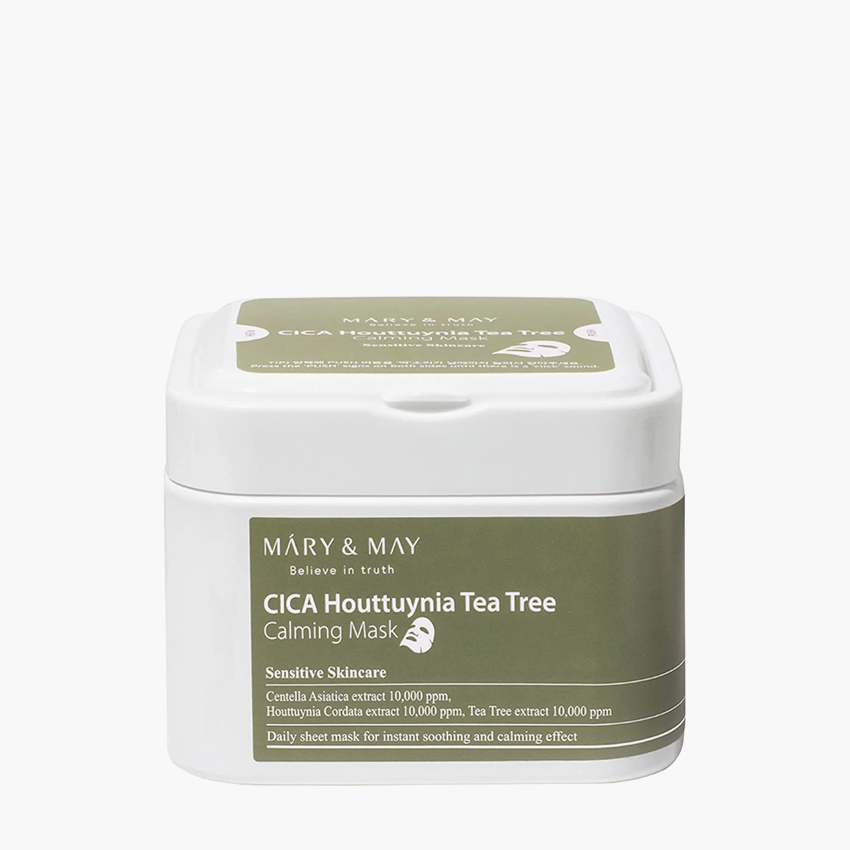 Набор тканевых масок успокаивающих | Mary&May Cica Houttuynia Tea Tree Calming Mask 30 еа