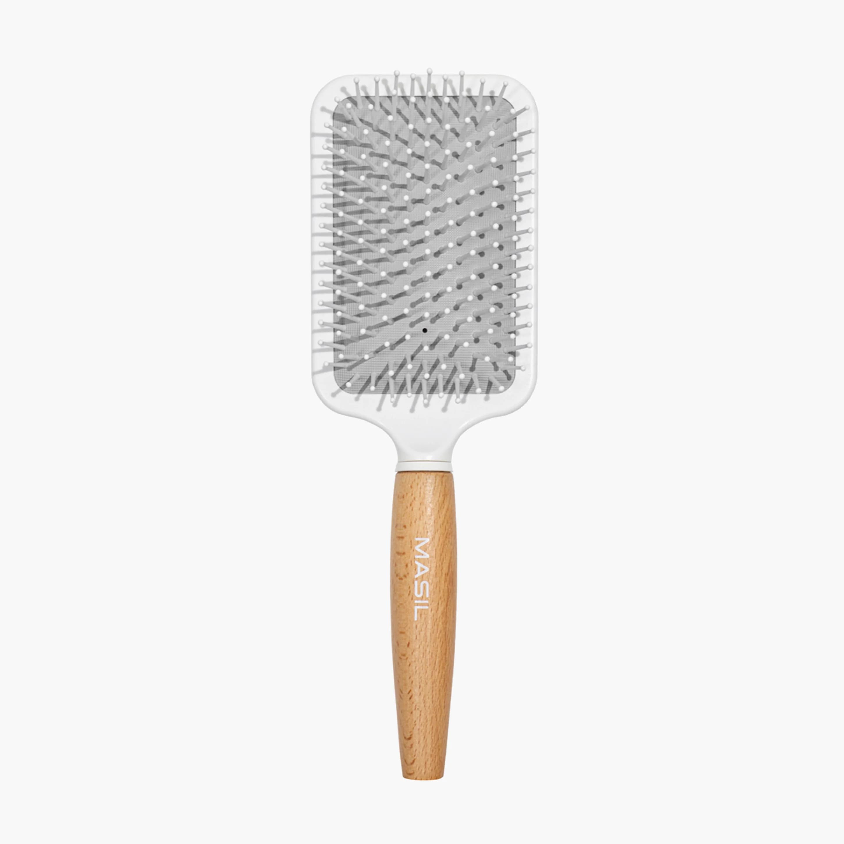 Расческа для волос с антистатическим эффектом  | MASIL Wooden Paddle Brush