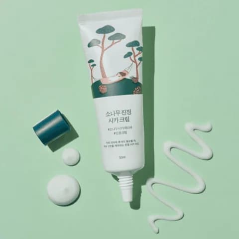 Крем с экстрактами сосны и центеллы для проблемной кожи | Round Lab Pine Calming Cica Cream 50ml - фото 5