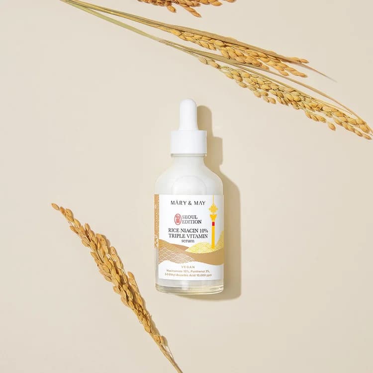 Сыворотка для ровного тона | Mary&May Rice niacin 10% Triple Vitamin Serum 80 ml - фото 3