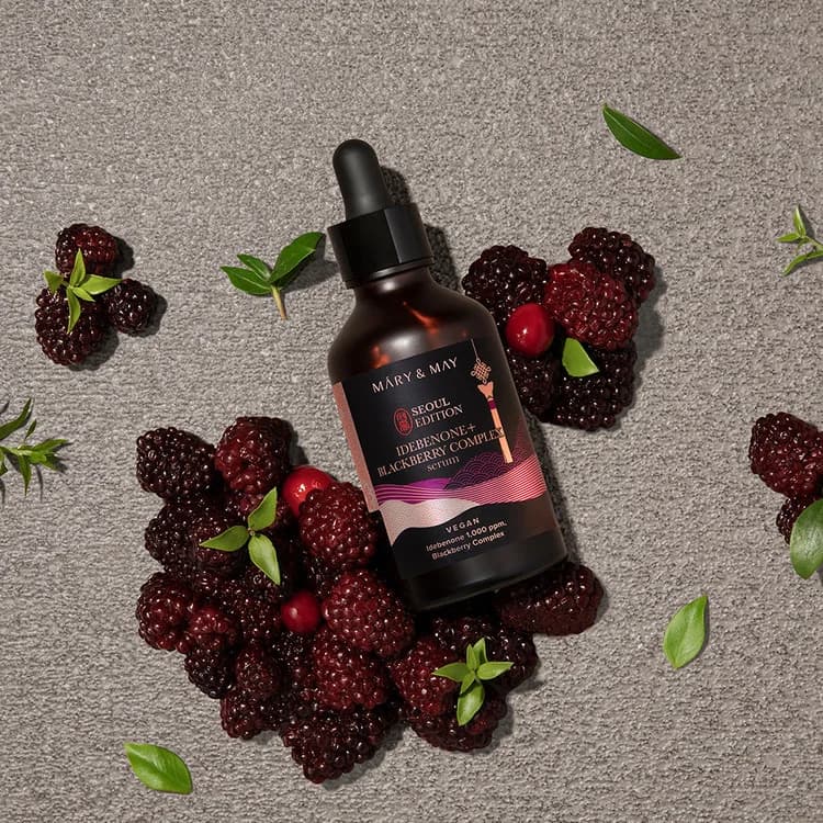 Сыворотка антиоксидантная с идебеноном и ежевичным комплексом | Mary&May Idebenone + Blackberry Complex Serum 80 ml - фото 5