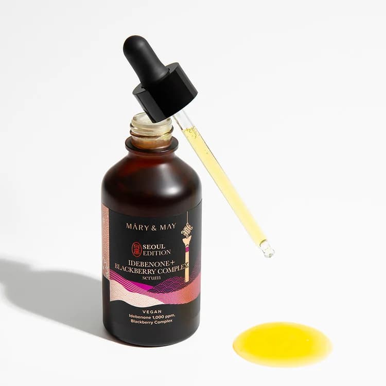 Сыворотка антиоксидантная с идебеноном и ежевичным комплексом | Mary&May Idebenone + Blackberry Complex Serum 80 ml - фото 4