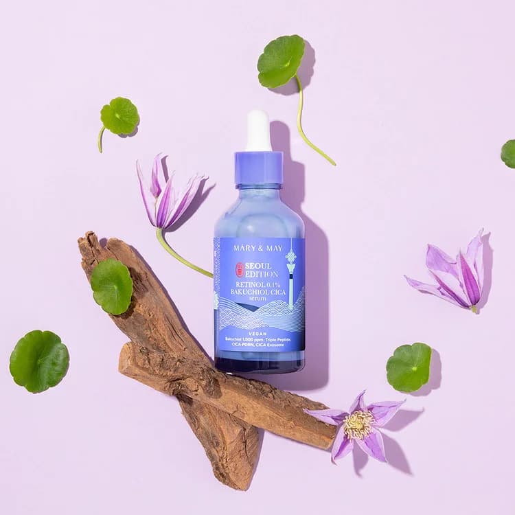 Сыворотка с ретинолом и бакучиолом | Mary&May Retinol 0.1% Bakuchiol CICA Serum 80 ml - фото 4