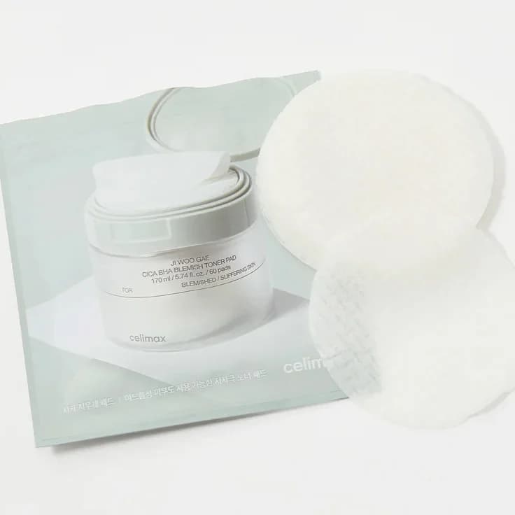 Пэды тонизирующие | Celimax Ji Woo Gae Cica BHA Blemish Toner Pad 30 ml - фото 6