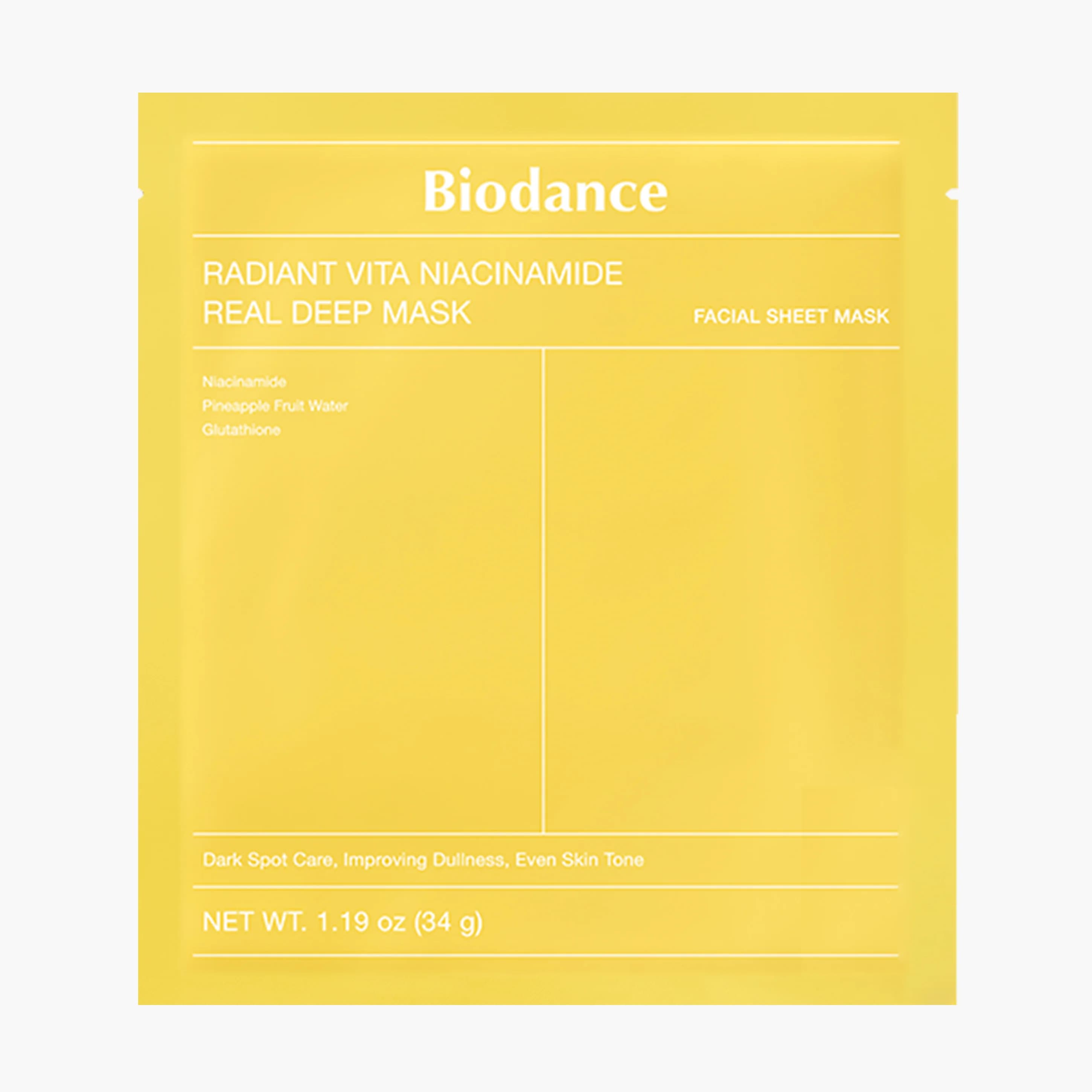 Маска гидрогелевая с витамином С и ниацинамидом | Biodance Radiant Vita Niacinamide Real Deep Mask