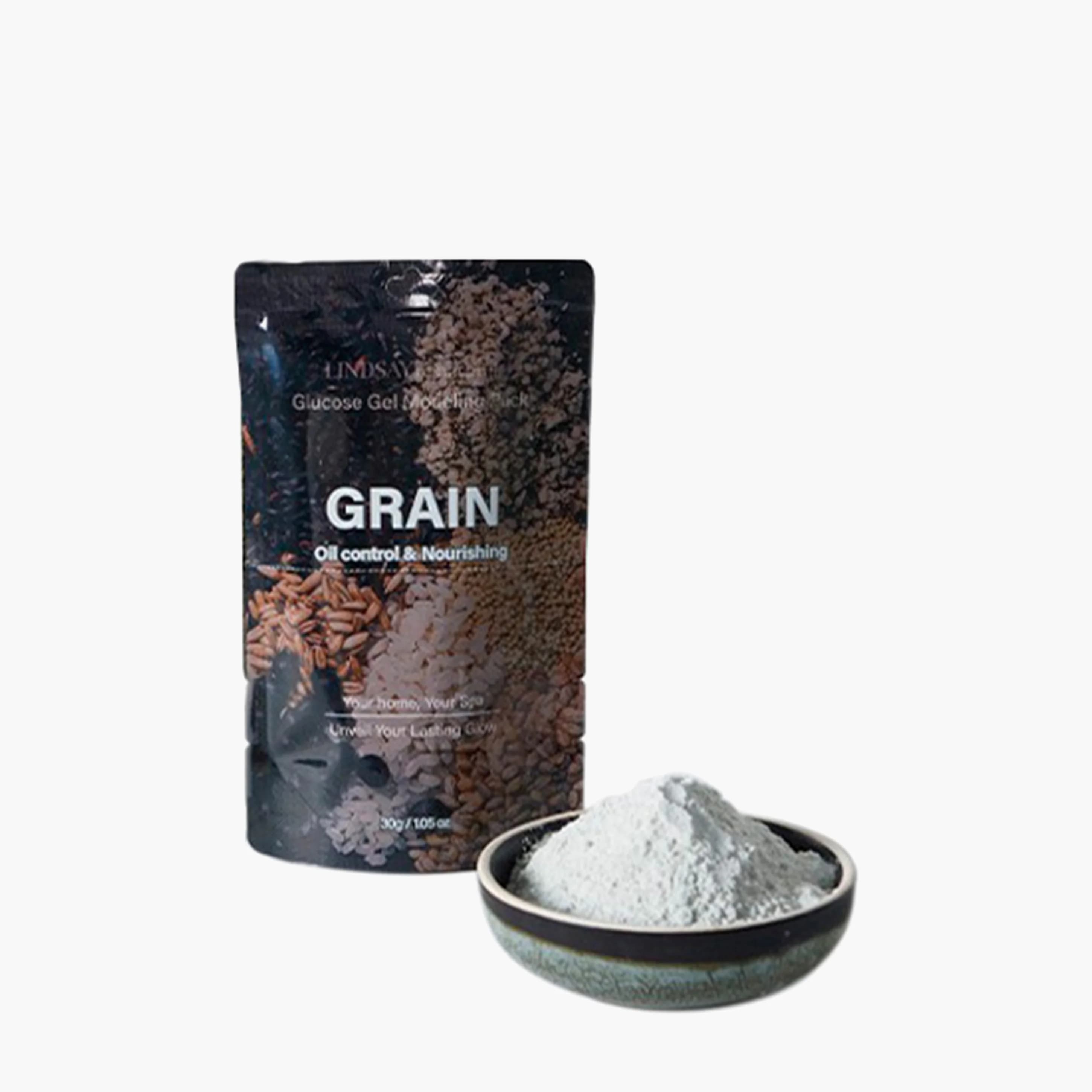 Альгинатная маска для контроля жирности и питания кожи | Lindsay Re:natural Modeling Mask Grain 30g - фото 2