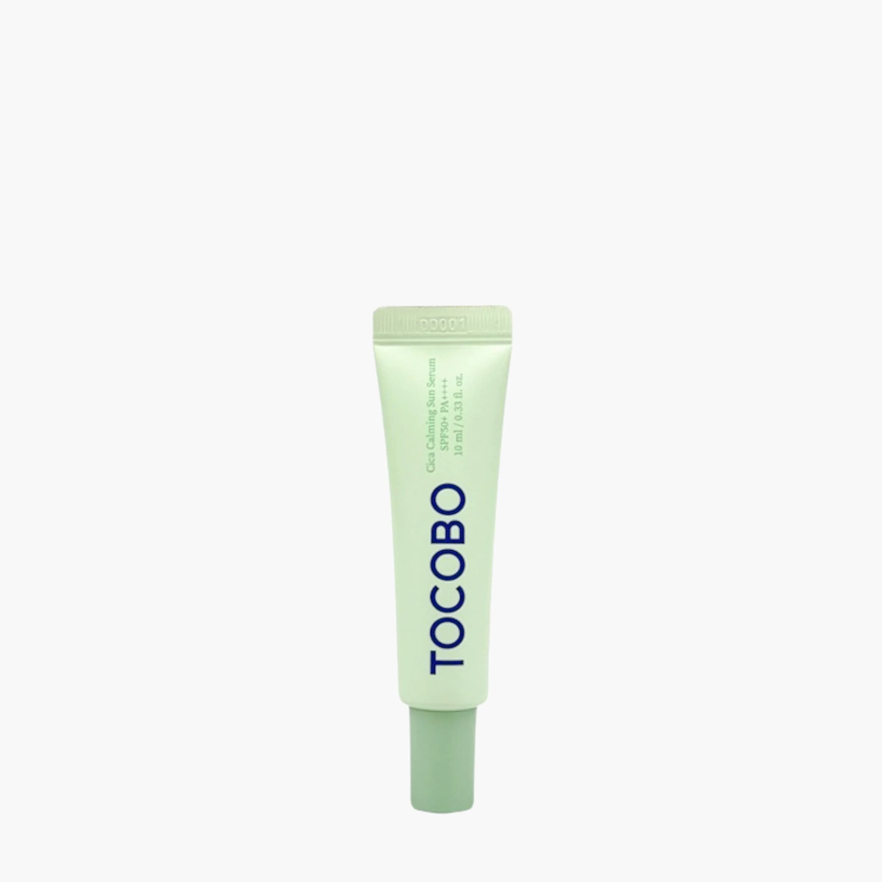 Сыворотка cолнцезащитная для лица с экстрактом центеллы 10ml  | Tocobo Cica Calming Sun Serum SPF50+