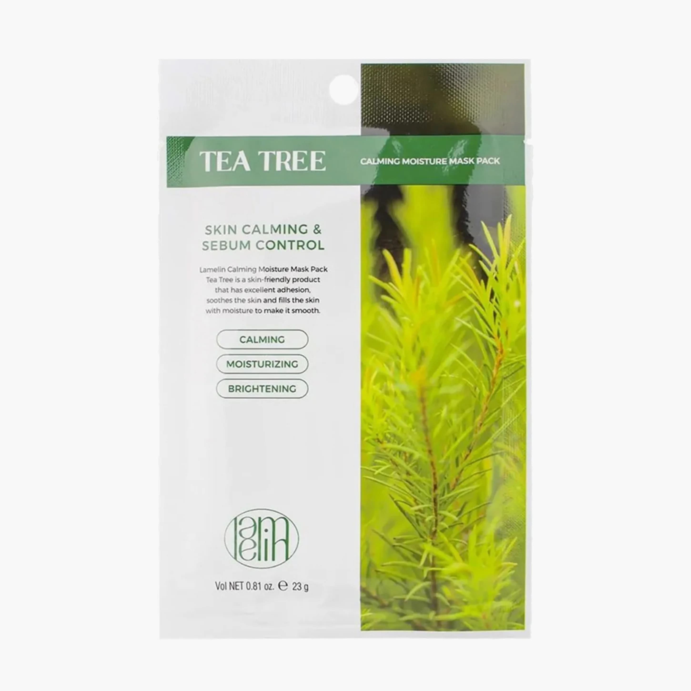 Маска тканевая | Lamelin Calming Moisture Mask Pack Green Tea - фото 2