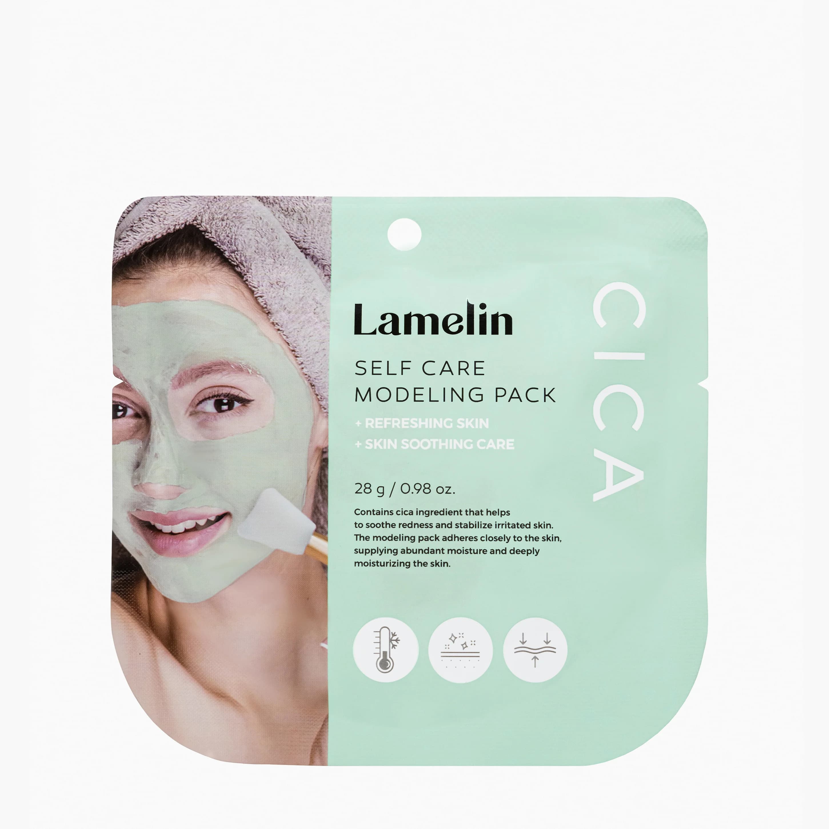 Альгинатная маска с центеллой азиатской для восстановления кожи | Lamelin Self Care Modeling Pack Cica