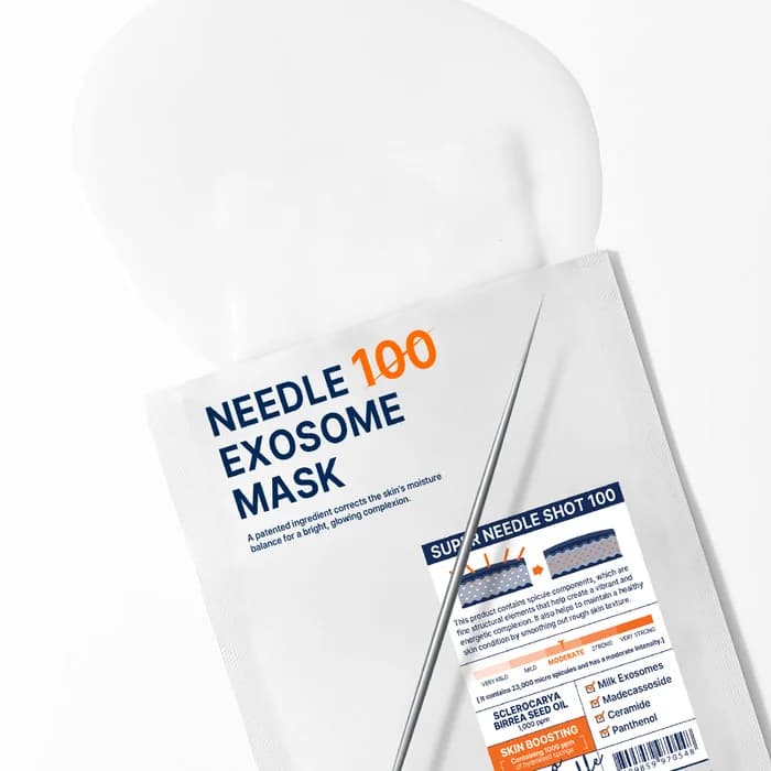 Маска для лица с игольчатыми экзосомами | WellDerma Needle 100 Exosome Mask Pack - фото 2