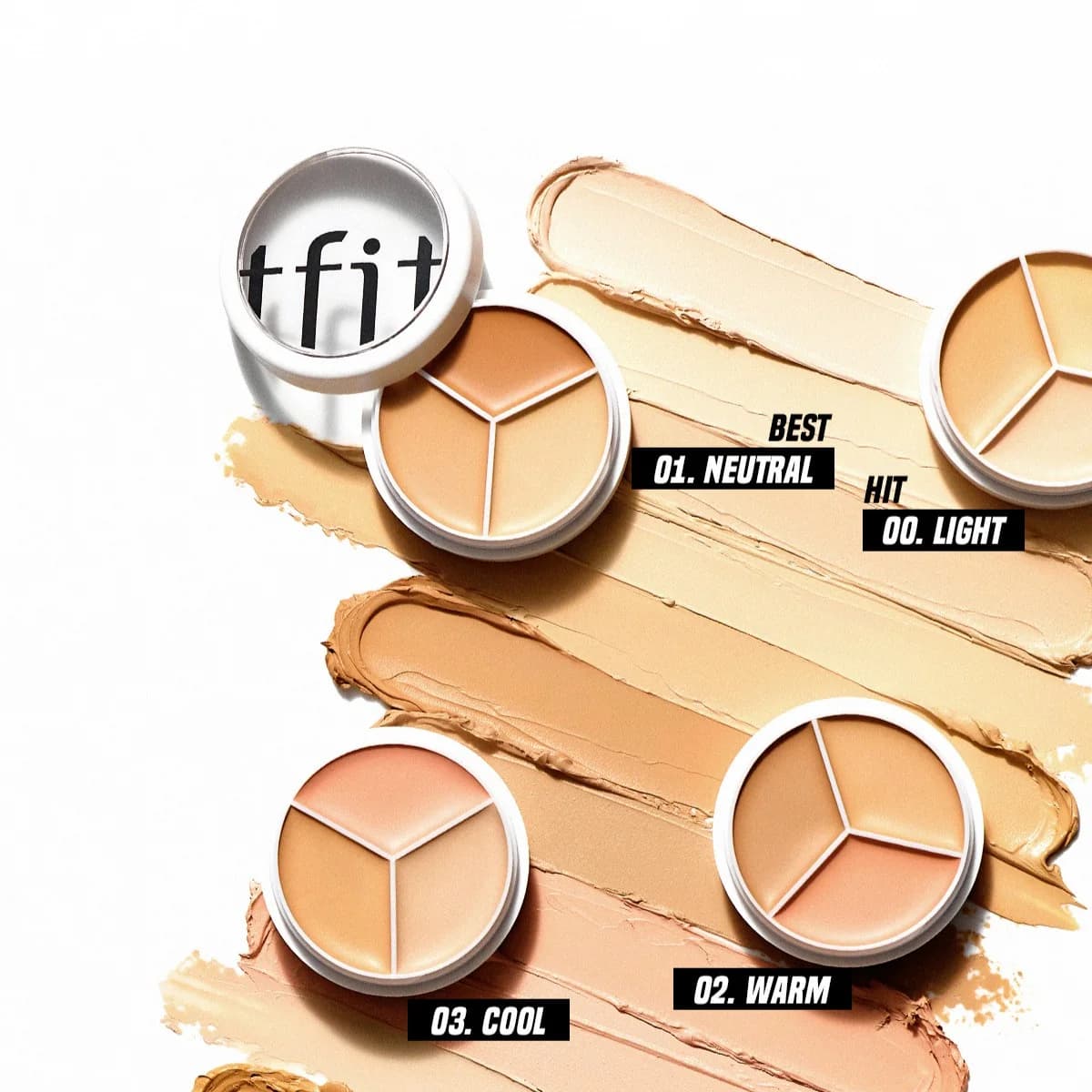 Палетка консилеров | TFIT COVER UP PRO CONCEALER 00 LIGHT - фото 2