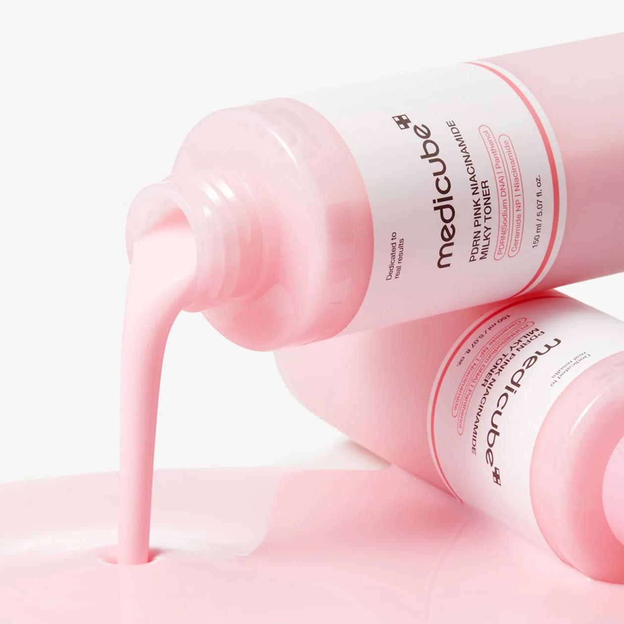Тонер молочный | Medicube PDRN PINK NIACINAMIDE MILKY TONER 150ml - фото 5