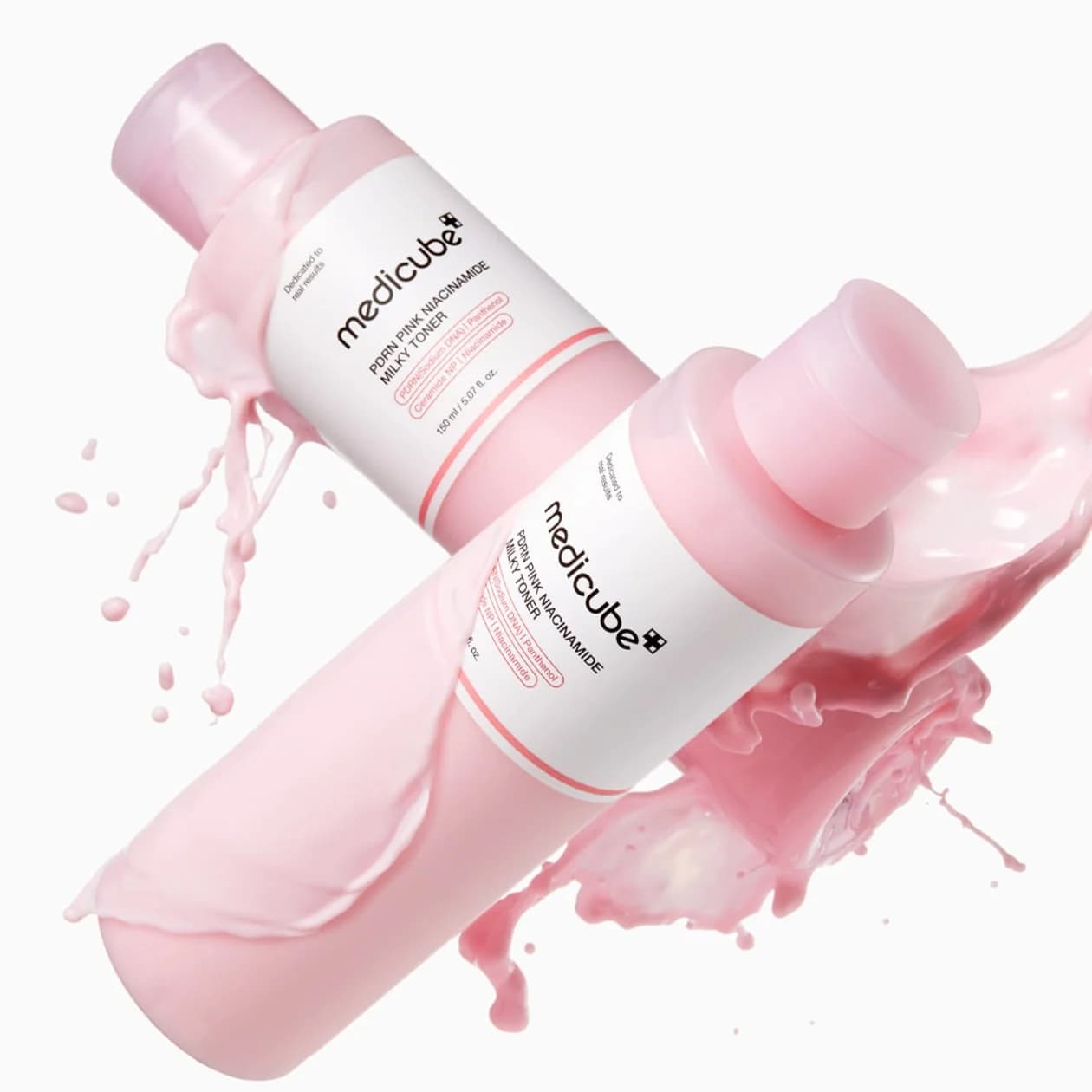 Тонер молочный | Medicube PDRN PINK NIACINAMIDE MILKY TONER 150ml - фото 2