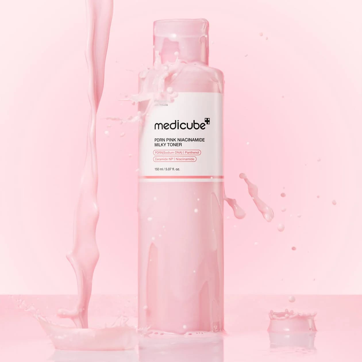 Тонер молочный | Medicube PDRN PINK NIACINAMIDE MILKY TONER 150ml - фото 4