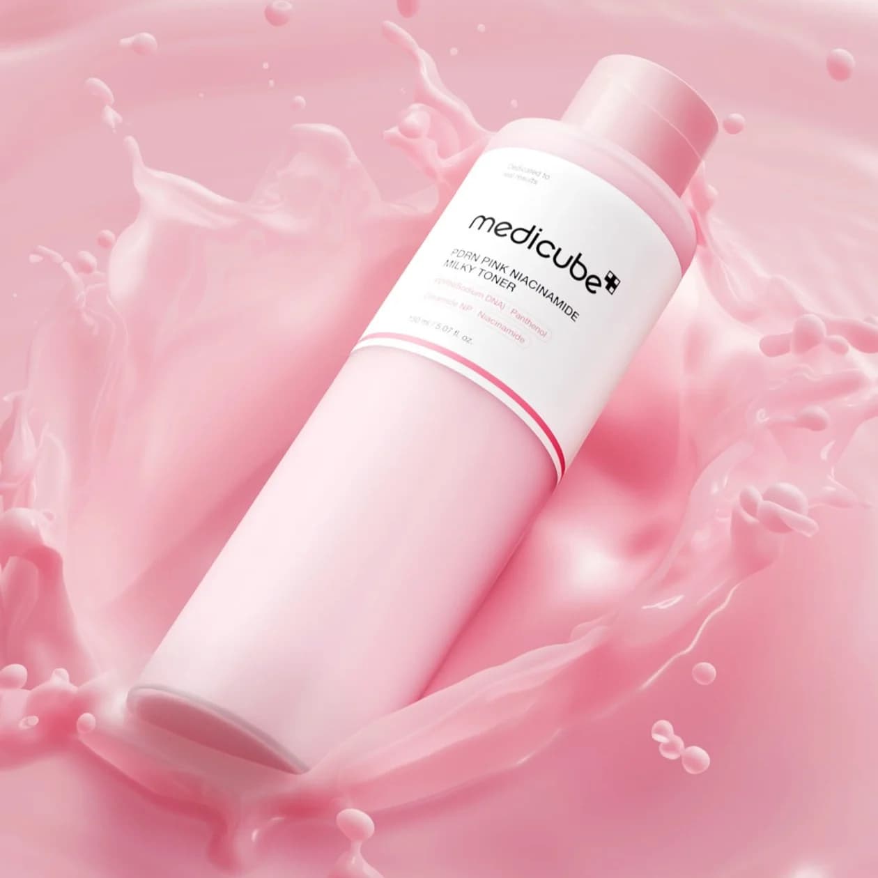 Тонер молочный | Medicube PDRN PINK NIACINAMIDE MILKY TONER 150ml - фото 3
