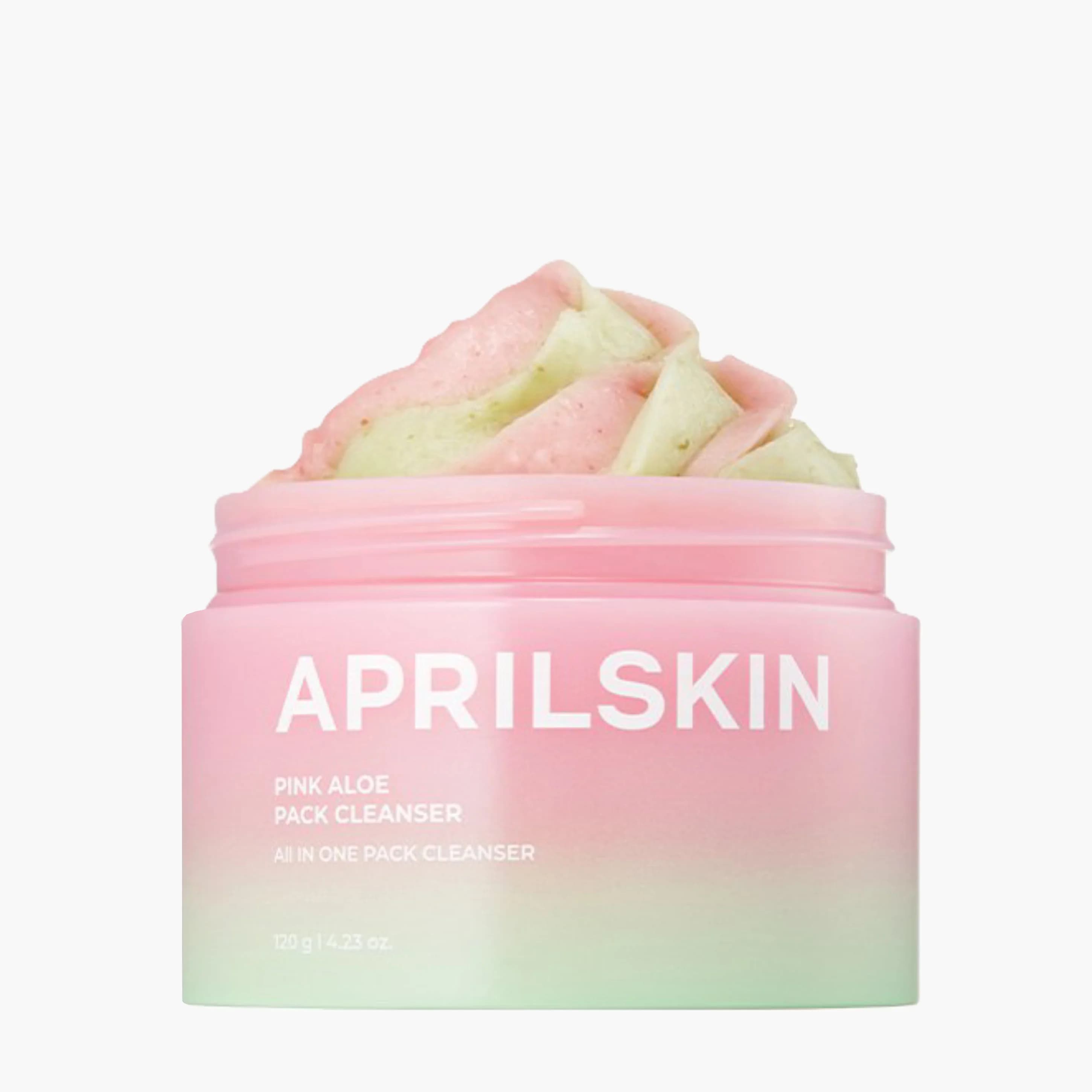 Маска-пенка для умывания с розовым алоэ | APRILSKIN Pink Aloe Pack Cleanser 120g