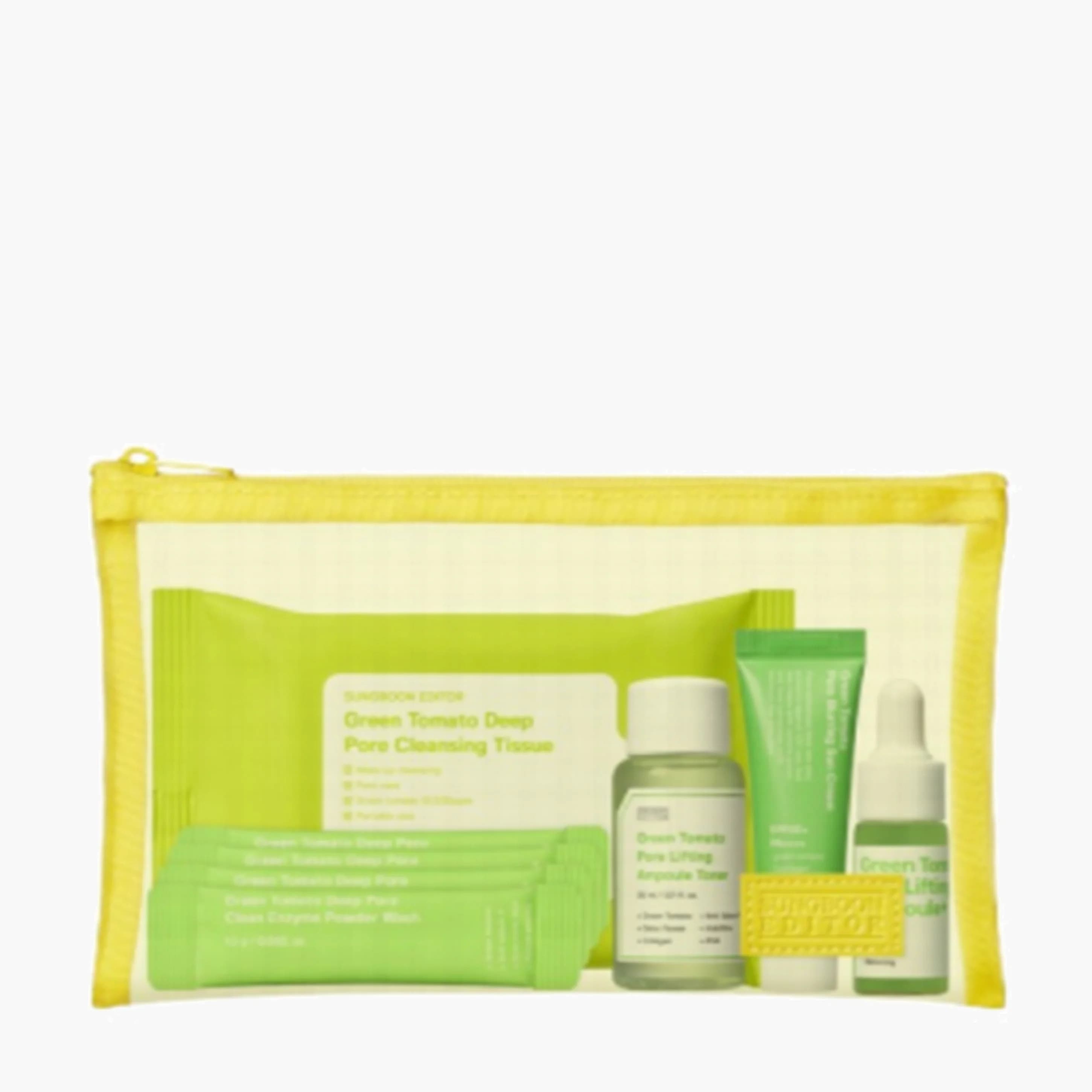 Набор миниатюр для сужения пор с лифтинг-эффектом | Sungboon Editor Green Tomato Travel Kit 150g