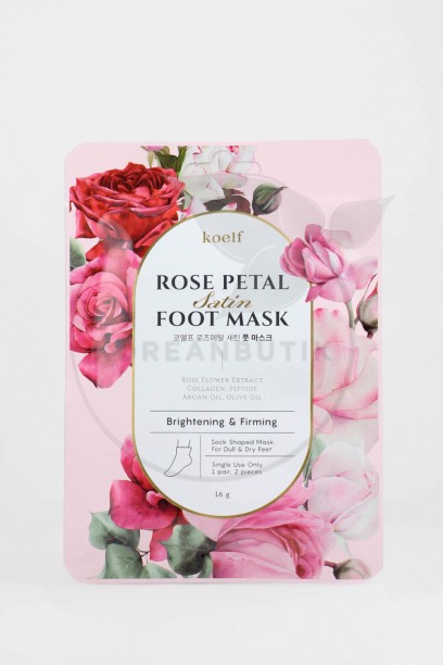  Koelf Rose Petal Satin Foot Mask 1..