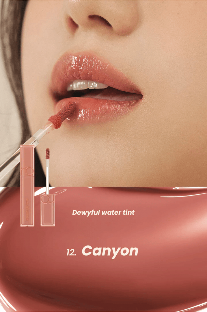 Rom nd глянцевый. ROM ND Water Tint #12 [Canyon]. Dewyful Water Tint. ROM ND dewyful Water Tint 13. Глянцевый увлажняющий тинт для губ ROM&ND dewyful Water Tint.