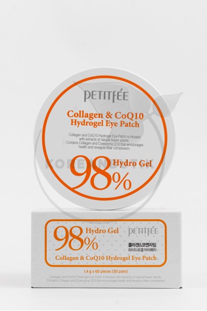  Petitfee 98% Collagen +CoQ10 hydrogel eye patch 60 еа..