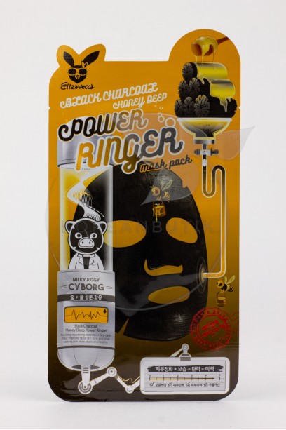  Elizavecca Black Charcoal Honey Deep Power Ringer Mask Pack 23 ml..