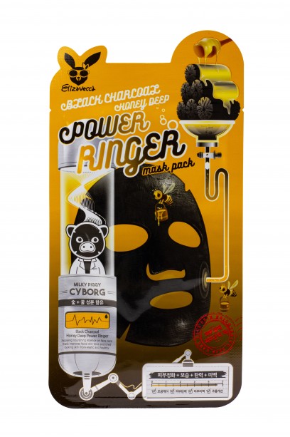 Elizavecca Black Charcoal Honey Deep Power Ringer Mask Pack 23 ml..