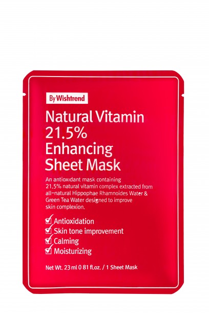  By Wishtrend Natural Vitamin 21,5% Enchancing Sheet Mask 23 ml..