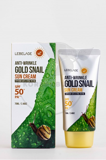  Lebelage Anti-Wrinkle Gold Snail Sun Cream 70 ml..