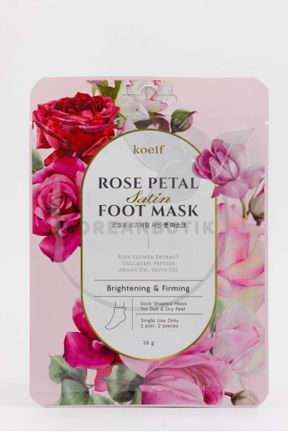  Koelf Rose Petal Satin Foot Mask 1..
