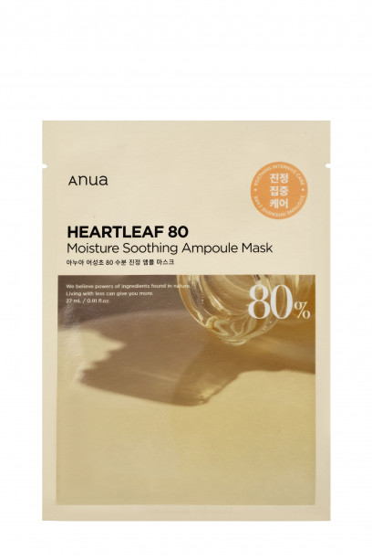  ANUA Heartleaf 80 Moisture Soothing Ampoule Mask 27 ml..