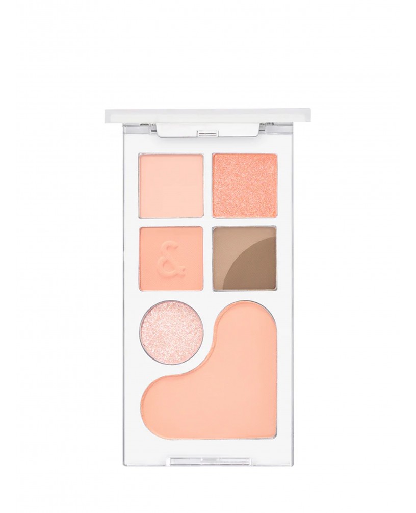 Палетка теней для век в абрикосовых оттенках 