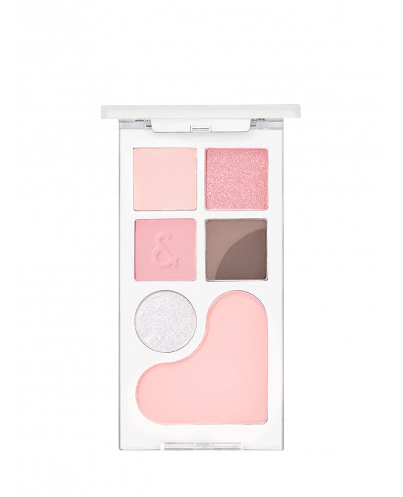 Палетка теней для век и лица в клубничных оттенках 