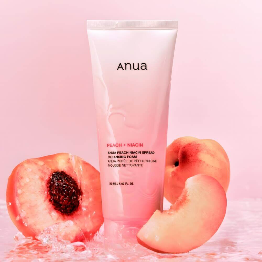 Пенка для умывания c экстрактом персика и ниацинамидом | ANUA Peach Niacin Spread Cleansing Foam 150