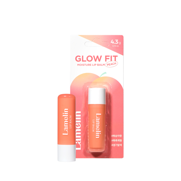 Бальзам для губ увлажняющий со вкусом персика | Lamelin Glow Fit Moisture Lip Balm Peach 4,3g