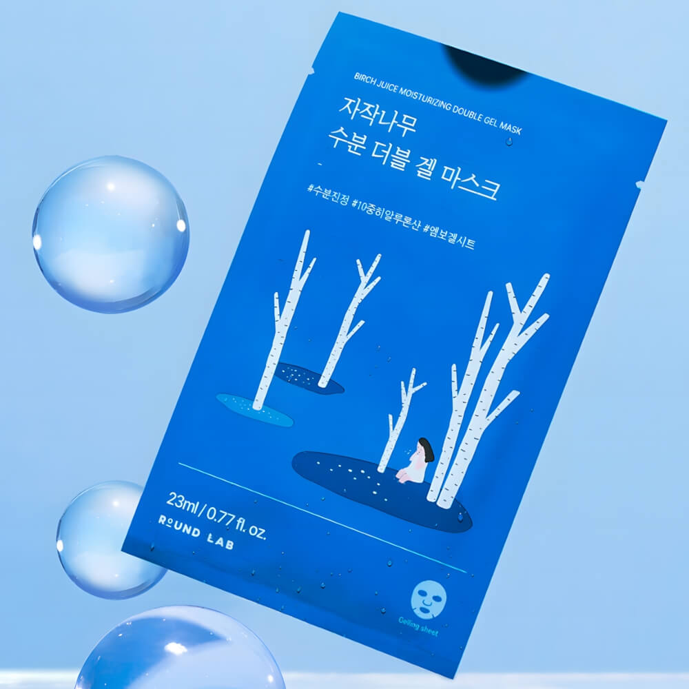 Маска гелевая с берёзовым соком | Round Lab Birch Juice Moisturizing Double Gel Mask 23g