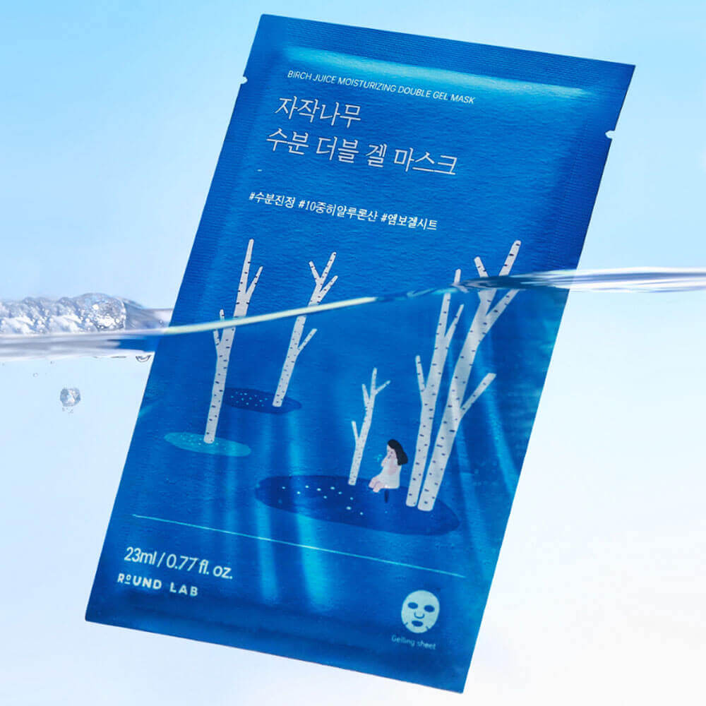 Маска гелевая с берёзовым соком | Round Lab Birch Juice Moisturizing Double Gel Mask 23g