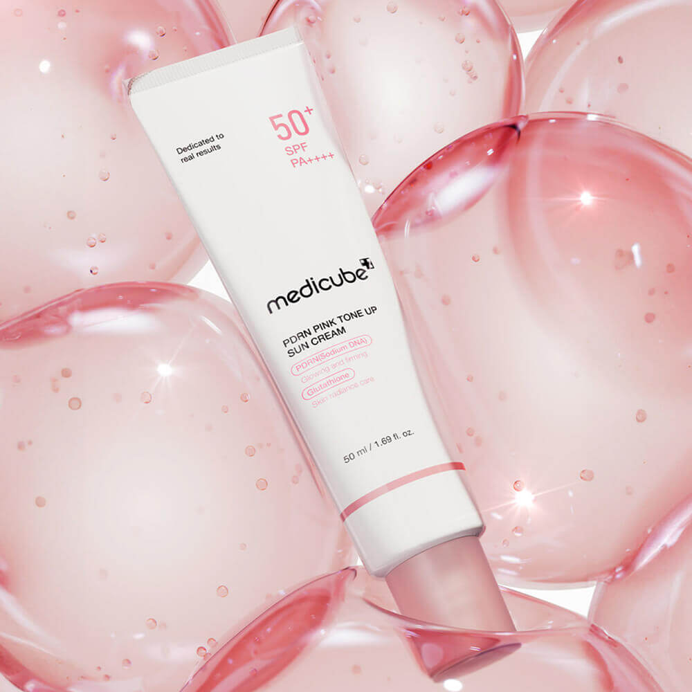 Крем солнцезащитный тонирующий с ПДРН | Medicube PDRN Pink Tone Up Sun Cream SPF50+ PA++++ 50ml