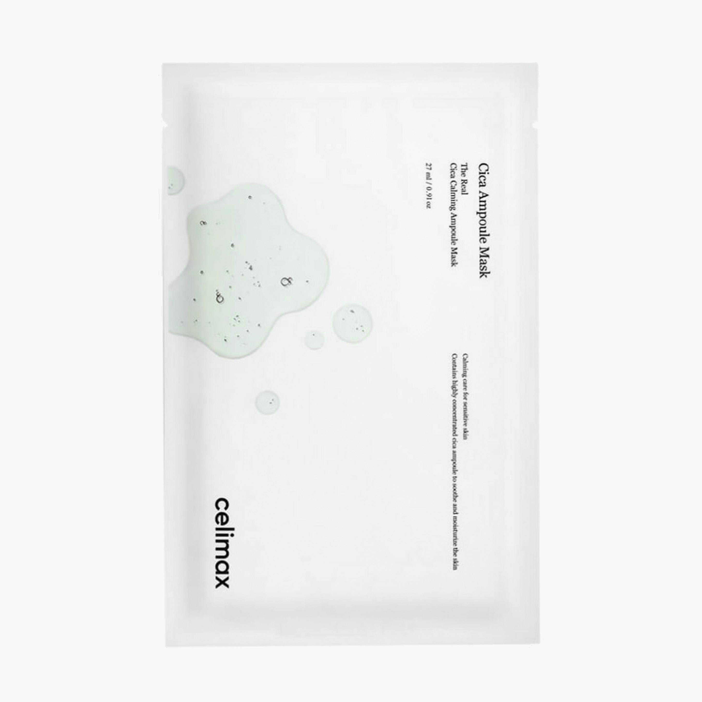 Маска успокаивающая тканевая на основе центеллы | Celimax The Real Cica Calming Ampoule Mask 27 ml