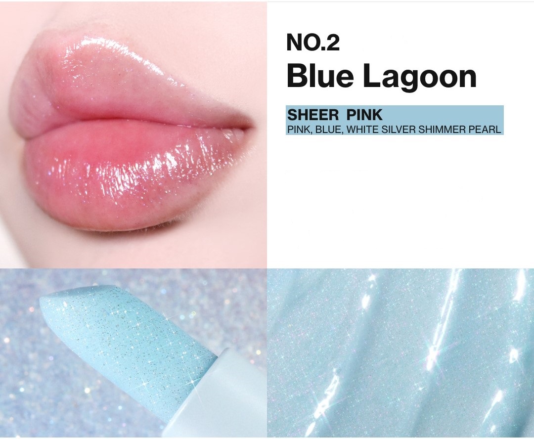 Бальзам для губ с блестками | Unleashia Glacier Vegan Lip Balm No. 2 Blue Lagoon