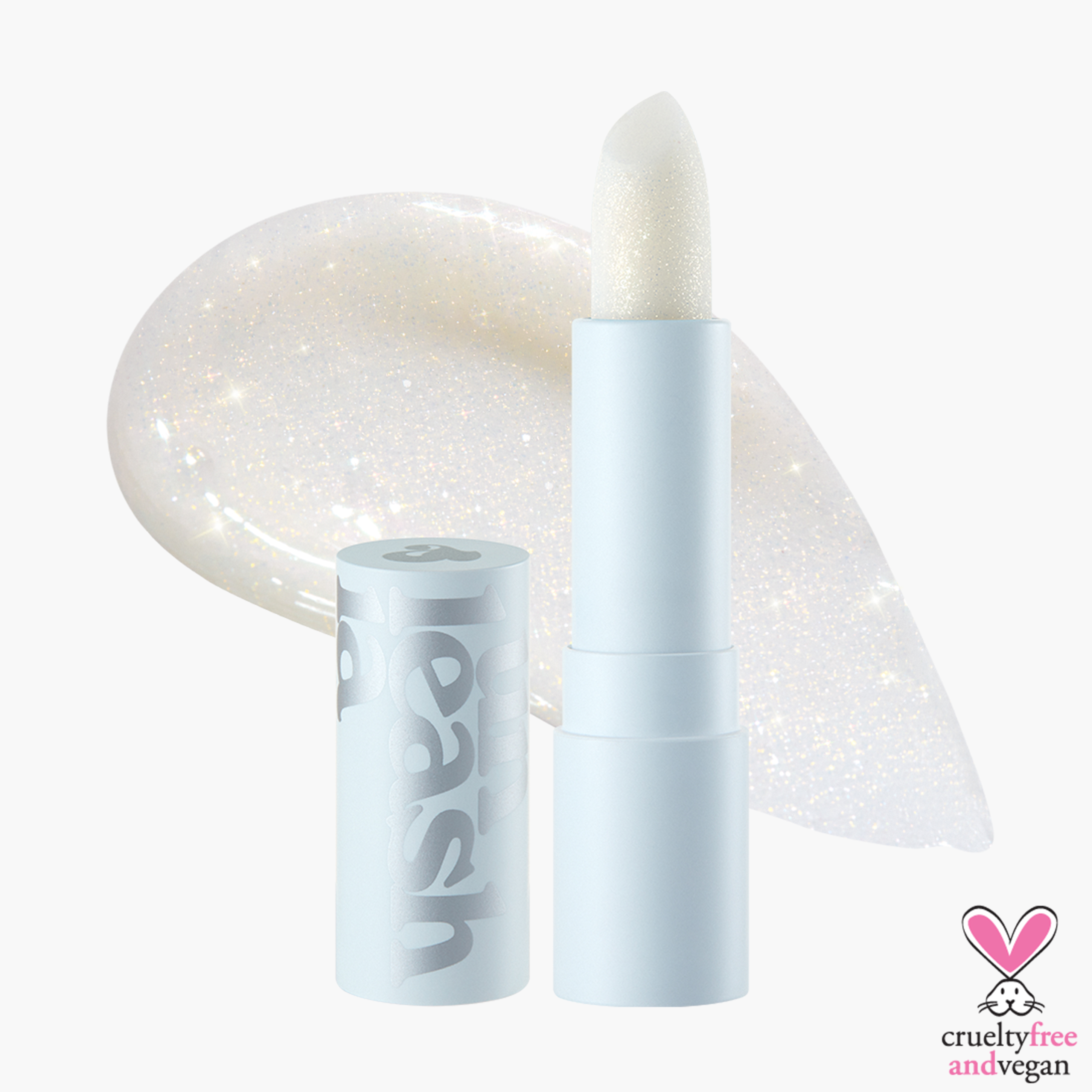 Бальзам для губ с блестками | Unleashia Glacier Vegan Lip Balm No. 1 Snow frost