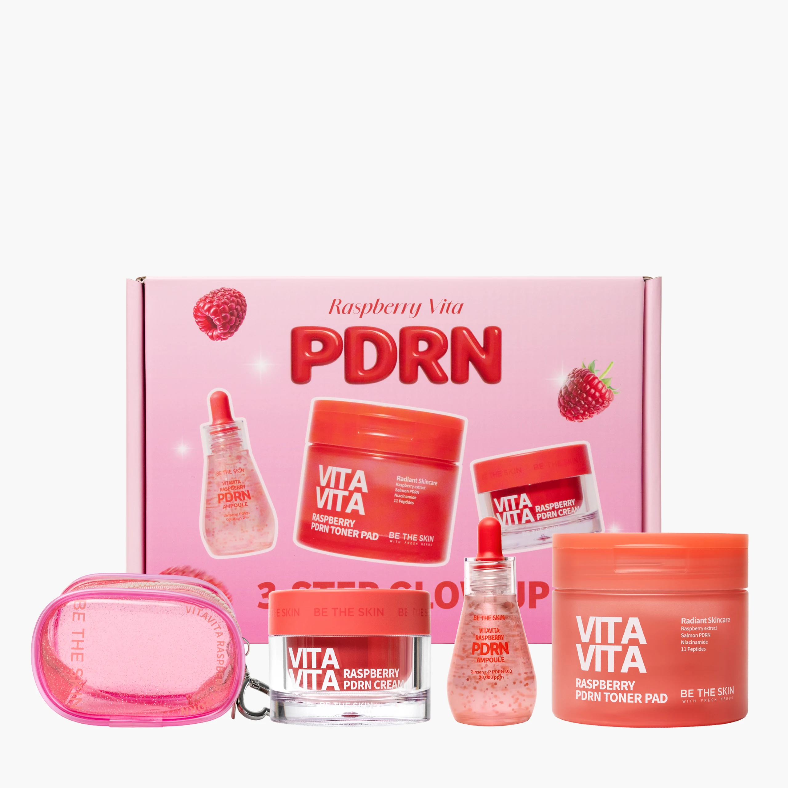 Набор средств с экстрактом малины и ПДРН | Be The Skin Vitavita PDRN Box